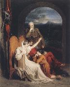 Queen Judith reciting to Alfred the Great (mk47) Richard Westall